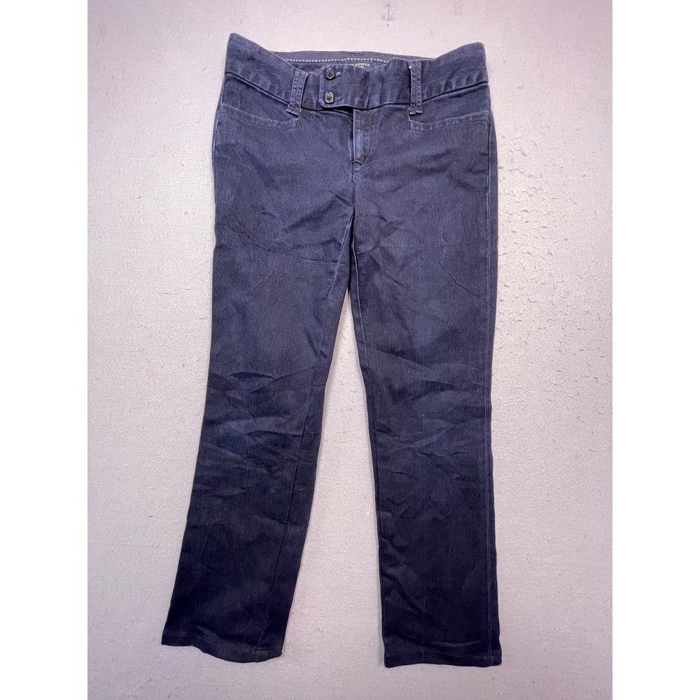 Banana Republic Sloan Fit Stretch Cotton Navy Blue Size 6 Womens
